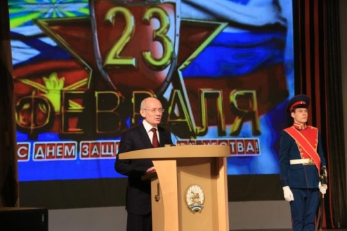 Хамитов выступил на торжественном собрании к 23 февраля